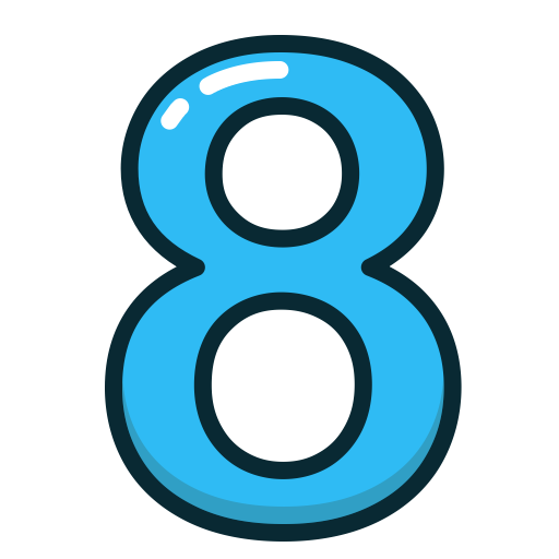 8 Number Transparent PNG Image