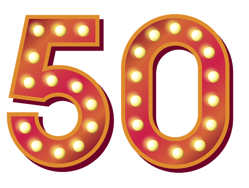 50 Number Transparent PNG Image