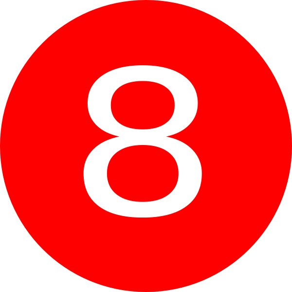 8 Number Transparent PNG Image