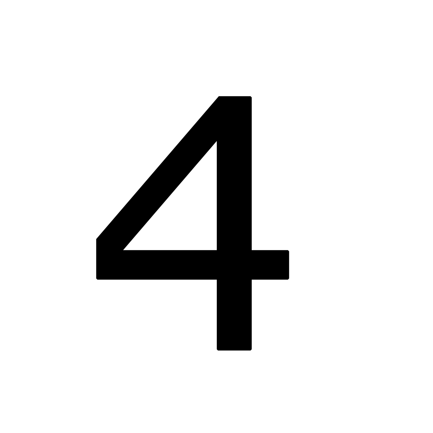 4 Number Transparent PNG Image