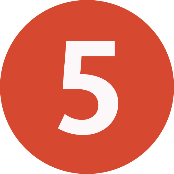 5 Number Transparent PNG Image