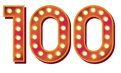 100 Number Transparent PNG Image