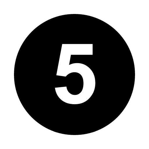 5 Number Transparent PNG Image