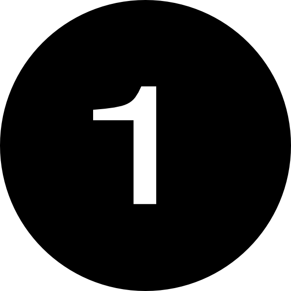 1 Number Transparent PNG Image