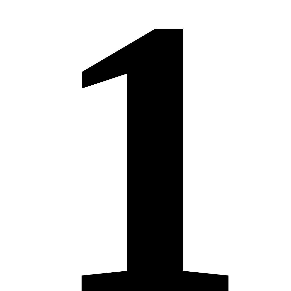 1 Number Transparent PNG Image