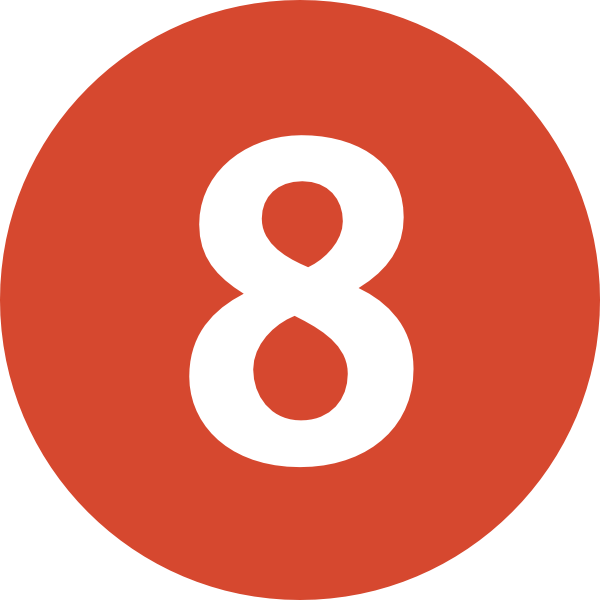 8 Number Transparent PNG Image