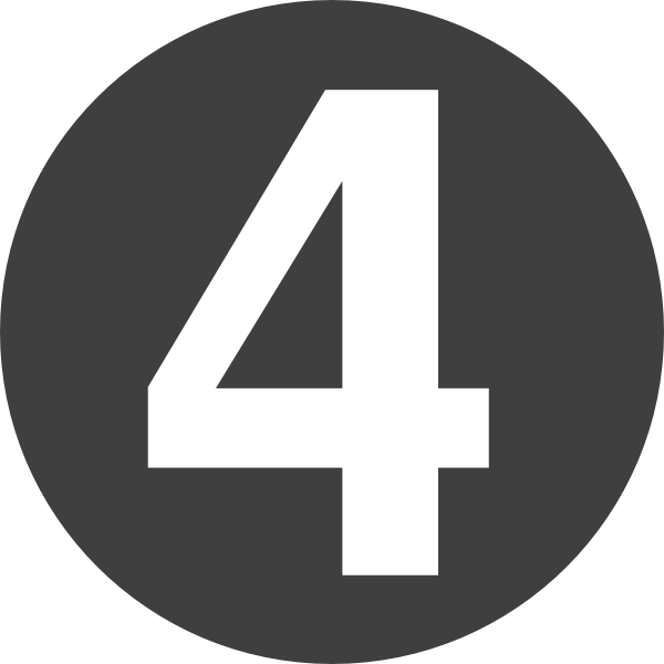 4 Number Transparent PNG Image