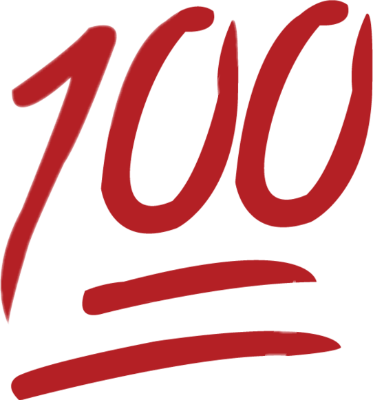 100 Number Transparent PNG Image