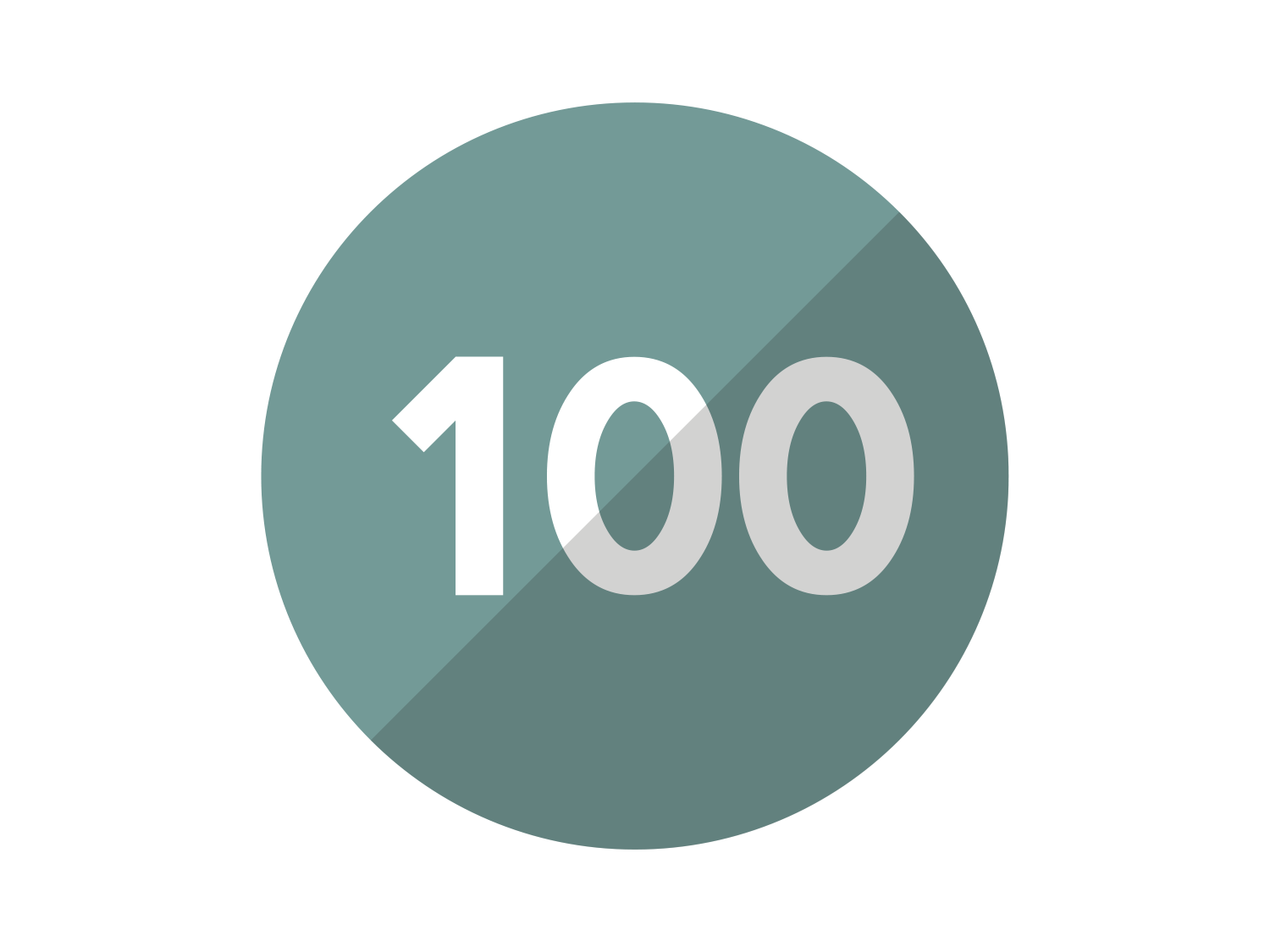 100 Number Transparent PNG Image