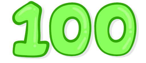 100 Number Transparent PNG Image