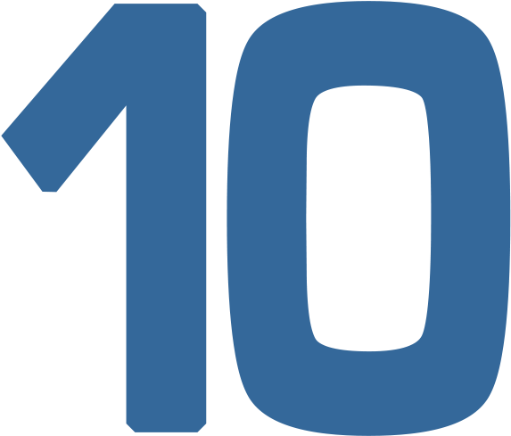 10 Number Transparent PNG Image
