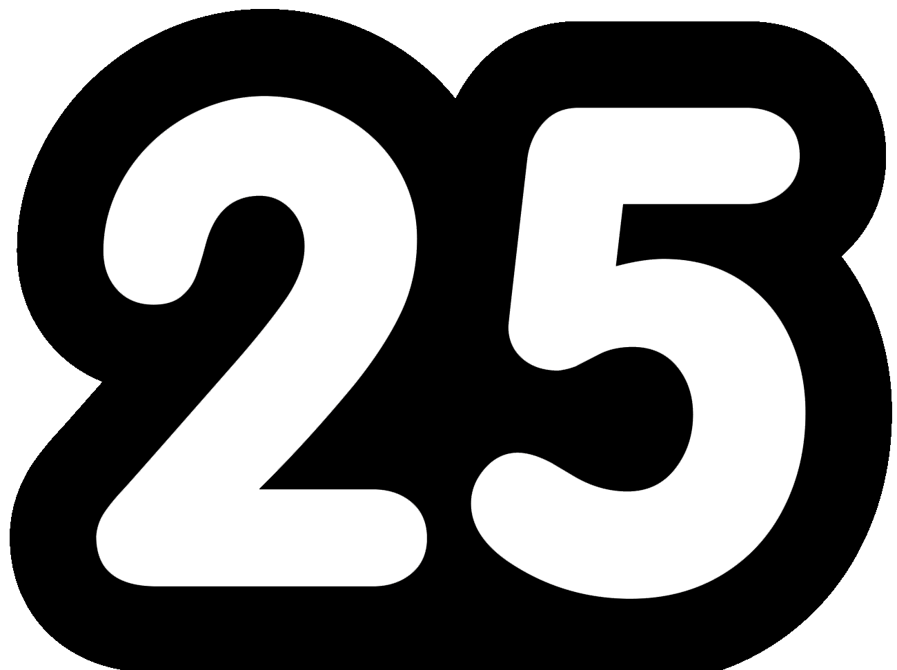 25 Number Transparent PNG Image