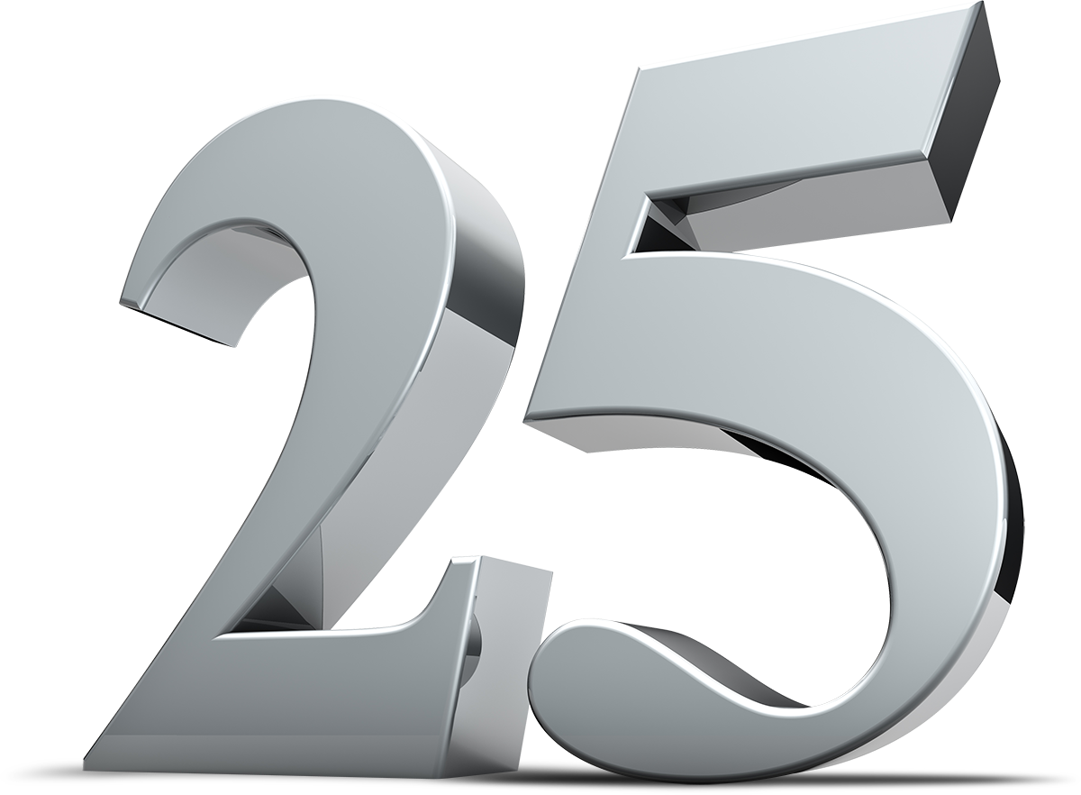 25 Number Transparent PNG Image