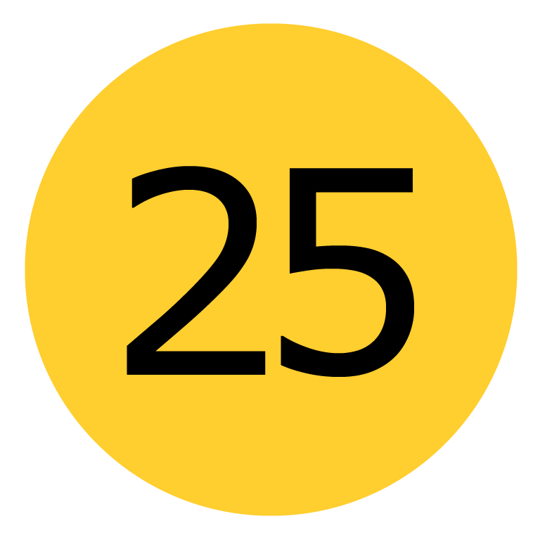 25 Number Transparent PNG Image