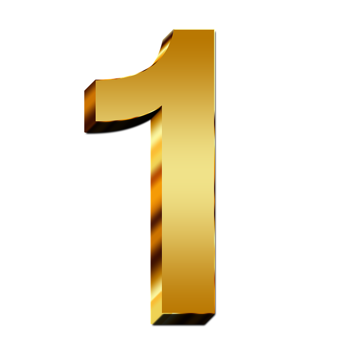 1 Number Transparent PNG Image