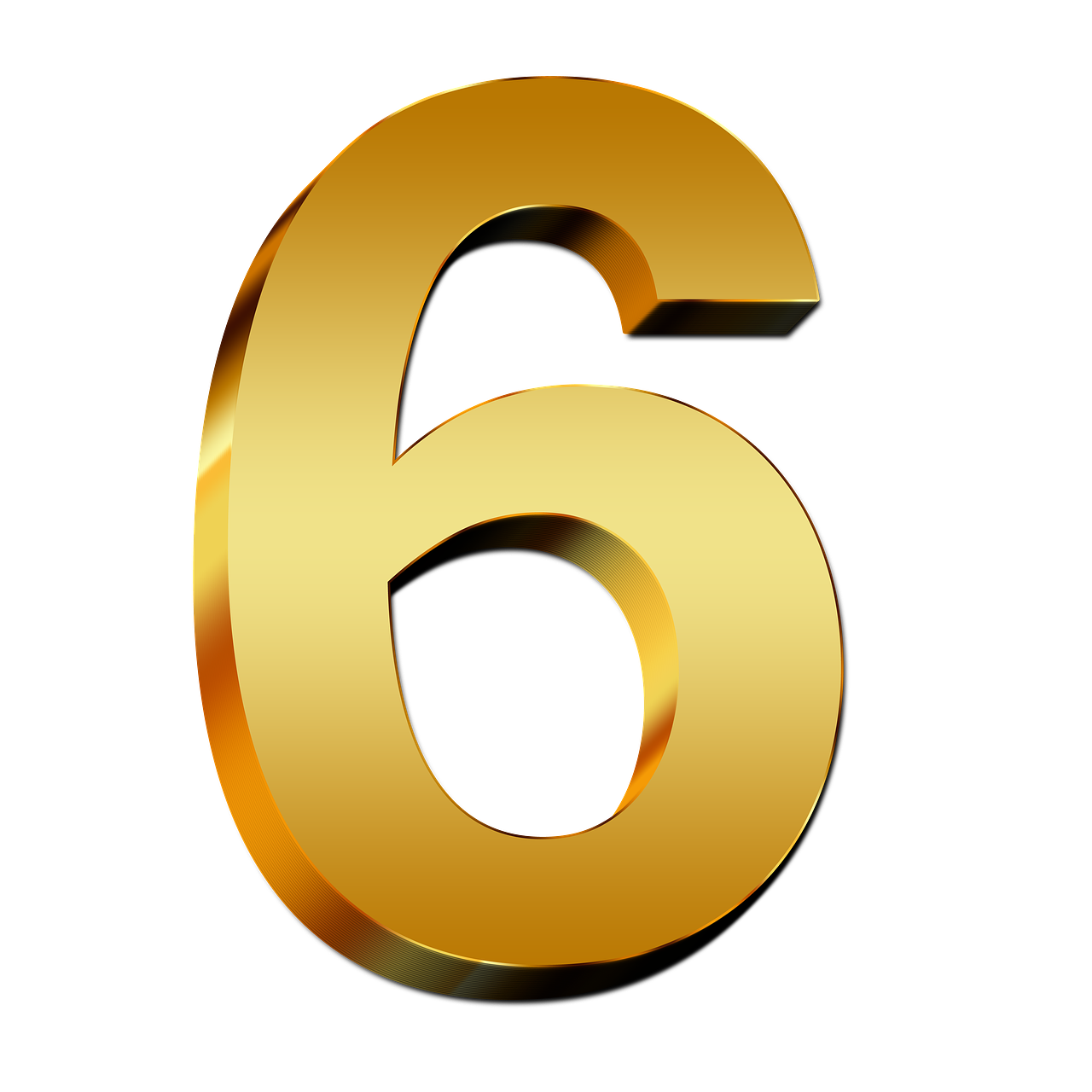 6 Number Transparent PNG Image