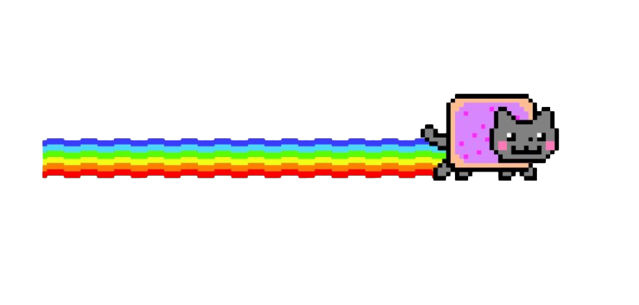 Rainbow Nyan Cat Transparent PNG Image