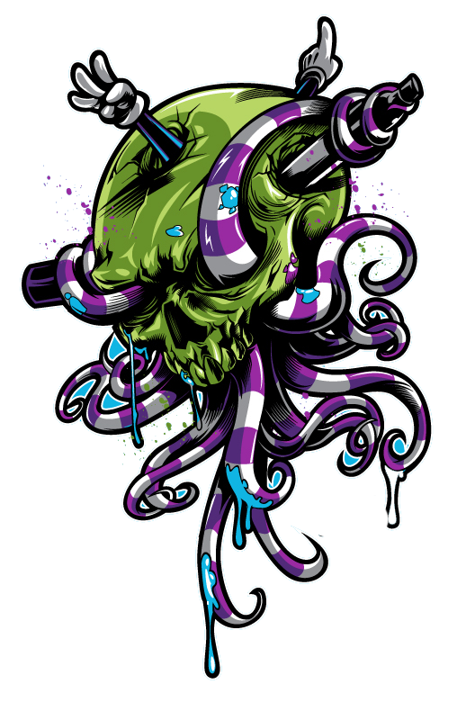 Tentacle Octopus Skull Illustration Transparent PNG Image