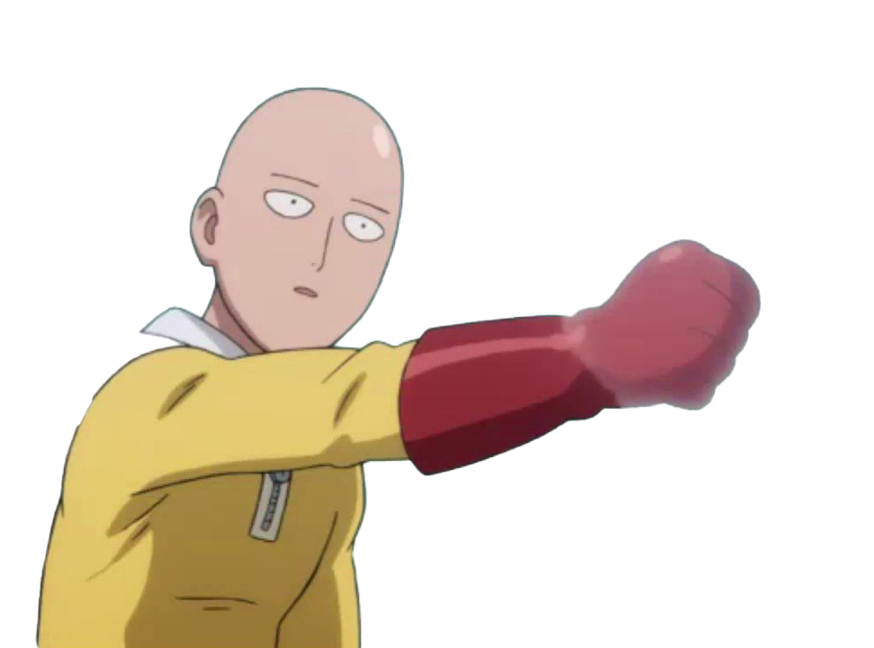 Saitama Man Punch One Transparent PNG Image
