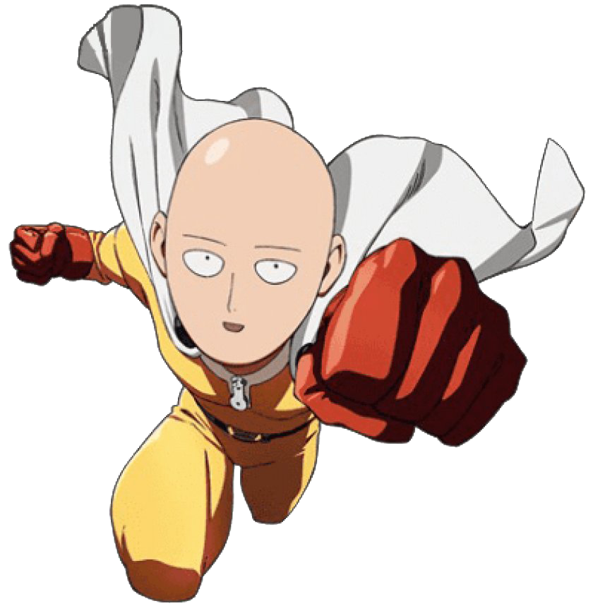 Saitama Man Punch One Transparent PNG Image