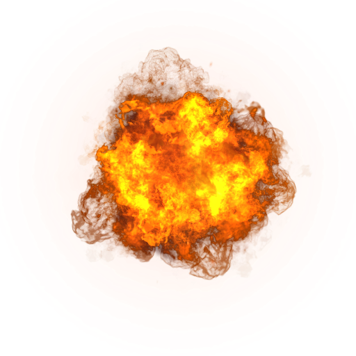 Orange Art Explosion Sprite Pixel Transparent PNG Image