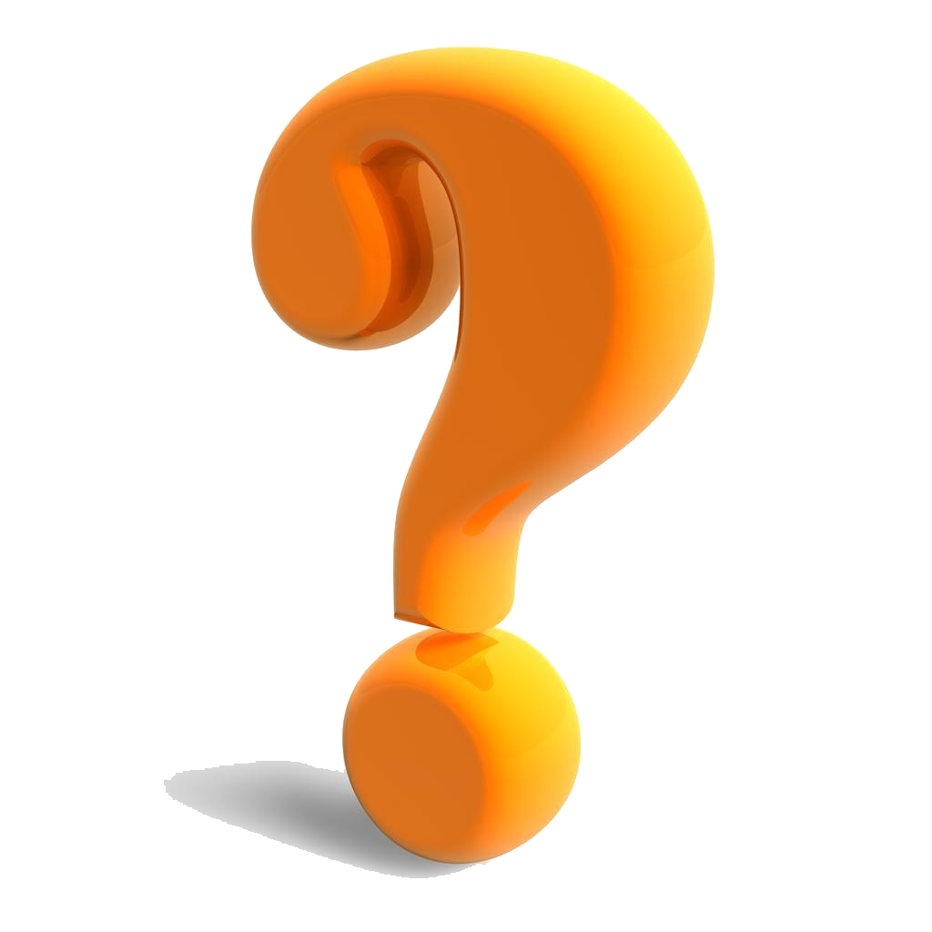 Orange Question Check Mark Transparent PNG Image