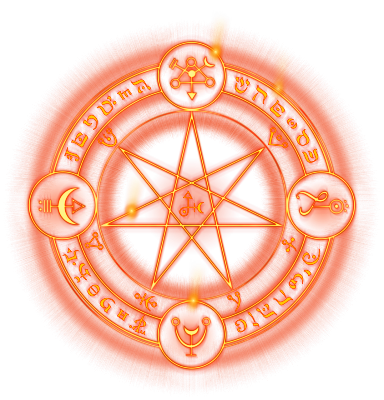 Orange Symbol Spell Magic Circle File Transparent PNG Image