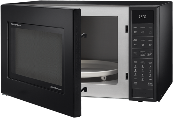 Sharp Black Oven Microwave Transparent PNG Image