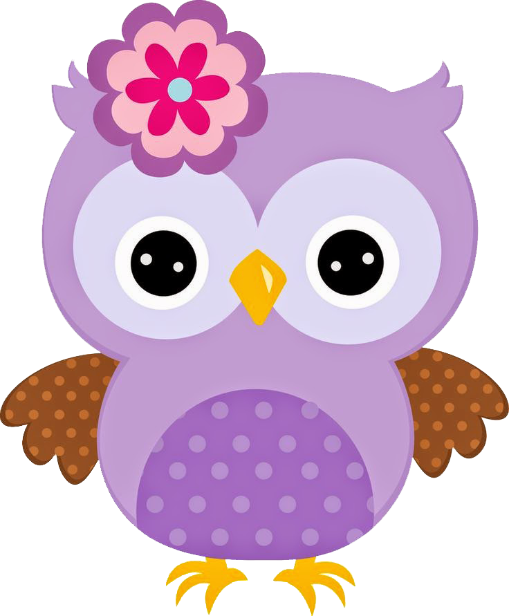 Purple Owl Cartoon Transparent PNG Image