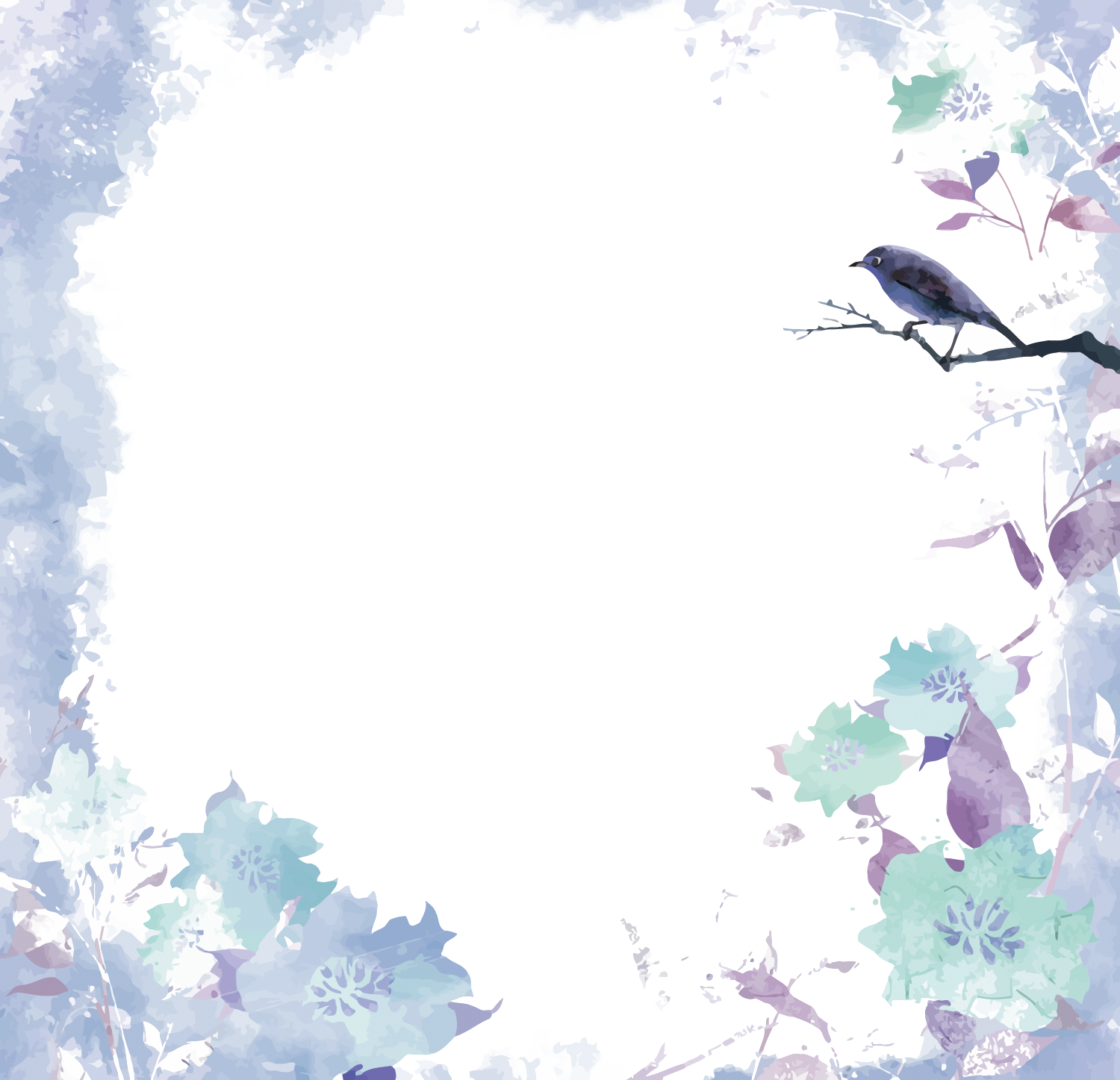 Watercolor Euclidean Border Vector Painting Transparent PNG Image