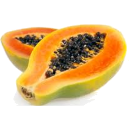 Fresh Papaya Half Transparent PNG Image
