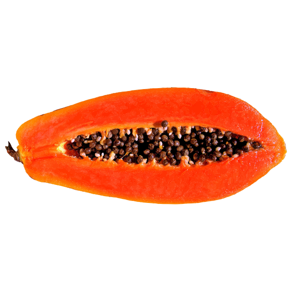 Papaya Organic Half File Transparent PNG Image