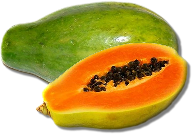 Papaya Organic Half Transparent PNG Image