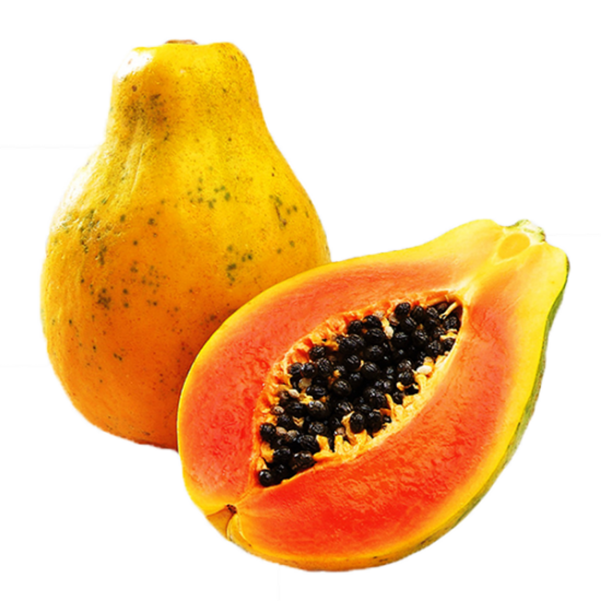 Papaya Organic Half Transparent PNG Image