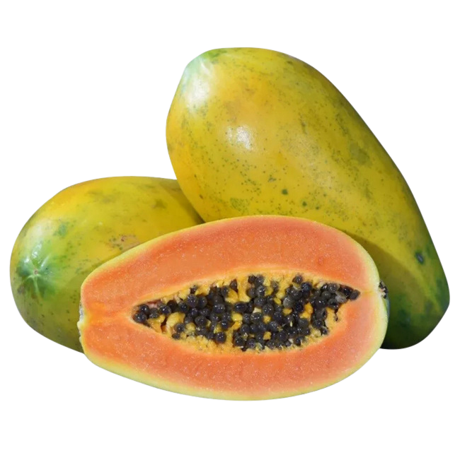 Papaya Organic Half Transparent PNG Image
