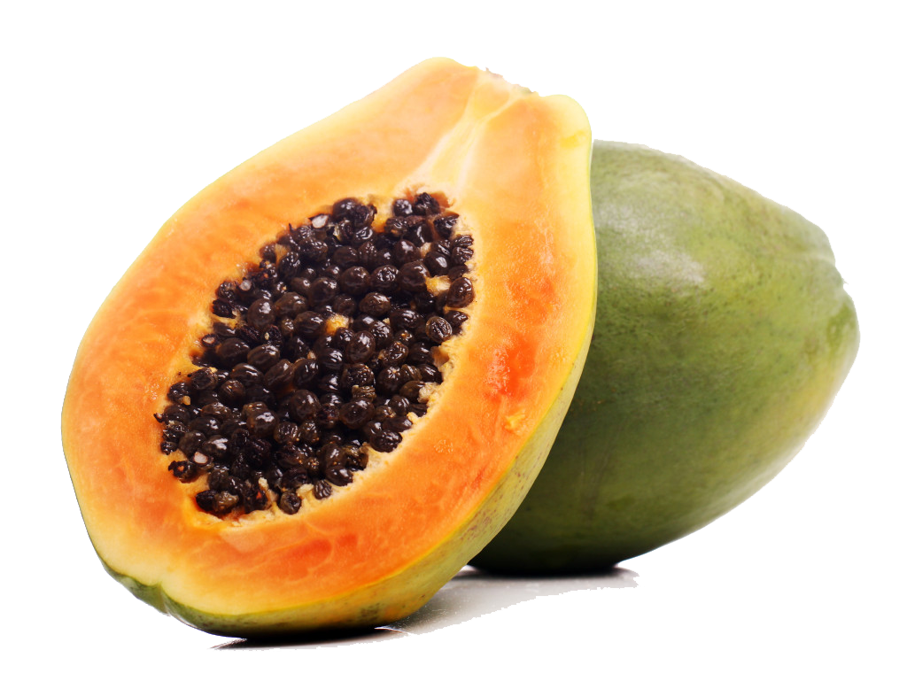 Papaya Organic Half Transparent PNG Image