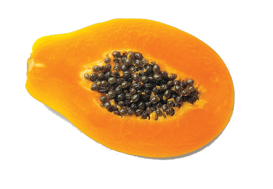 Papaya Organic Half Transparent PNG Image
