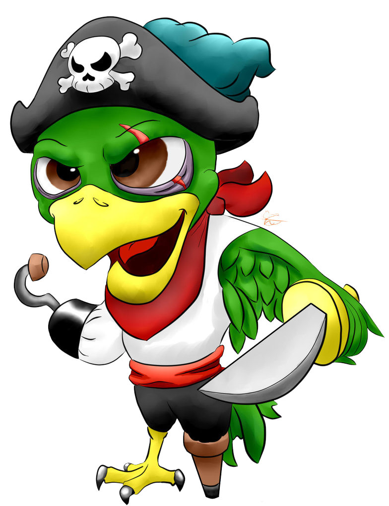 Pirate Parrot Transparent PNG Image