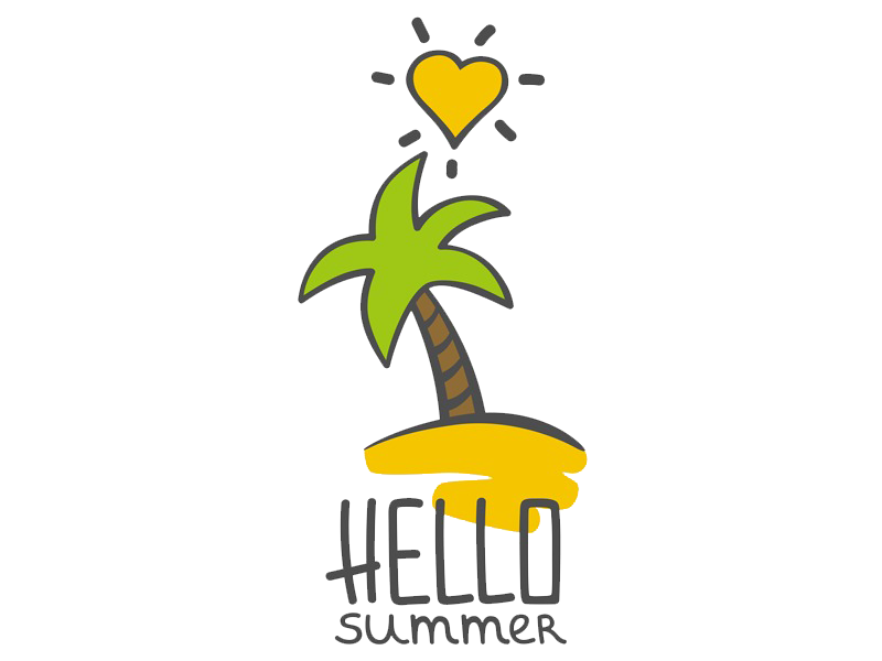 Summer Word Hello Transparent PNG Image
