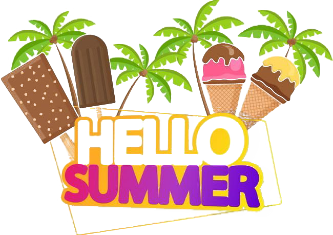 Summer Word Hello Transparent PNG Image