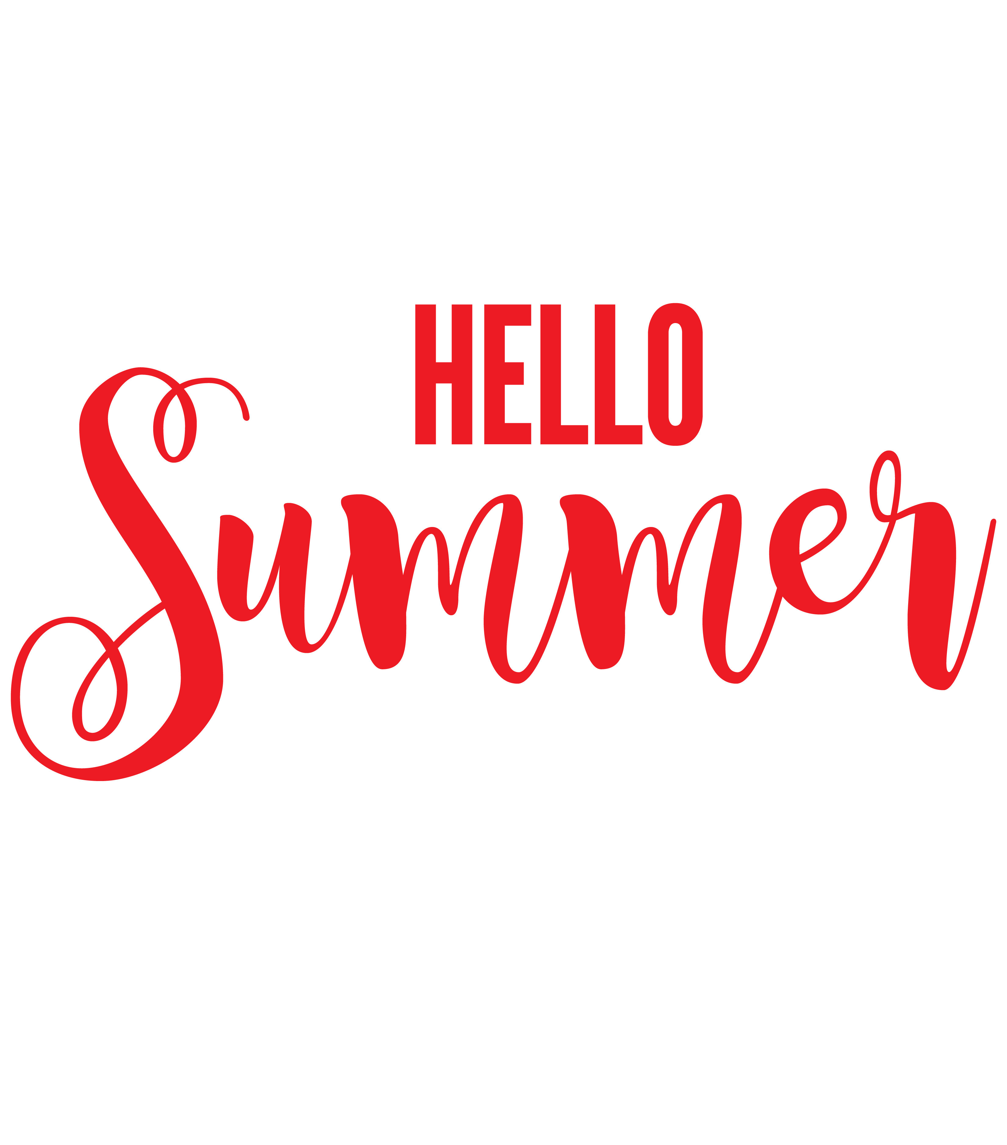 Summer Word Hello Transparent PNG Image
