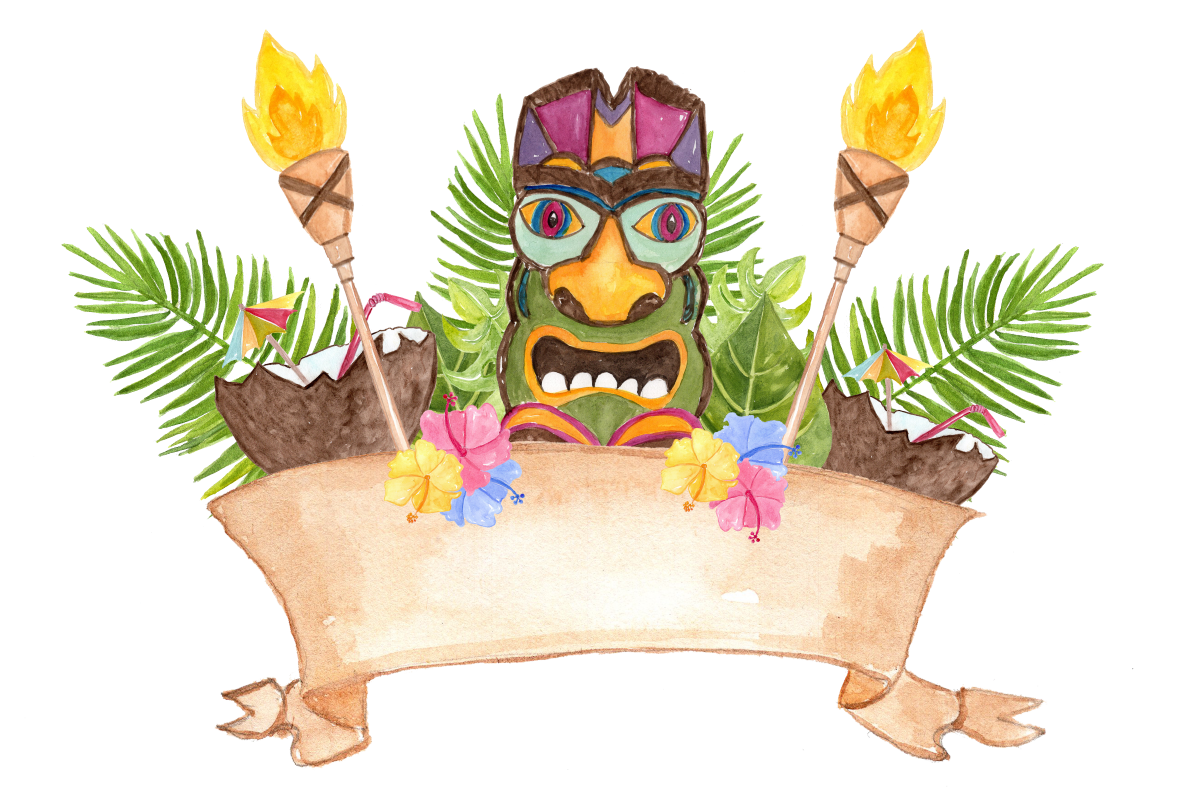 Celebrating Luau Transparent PNG Image