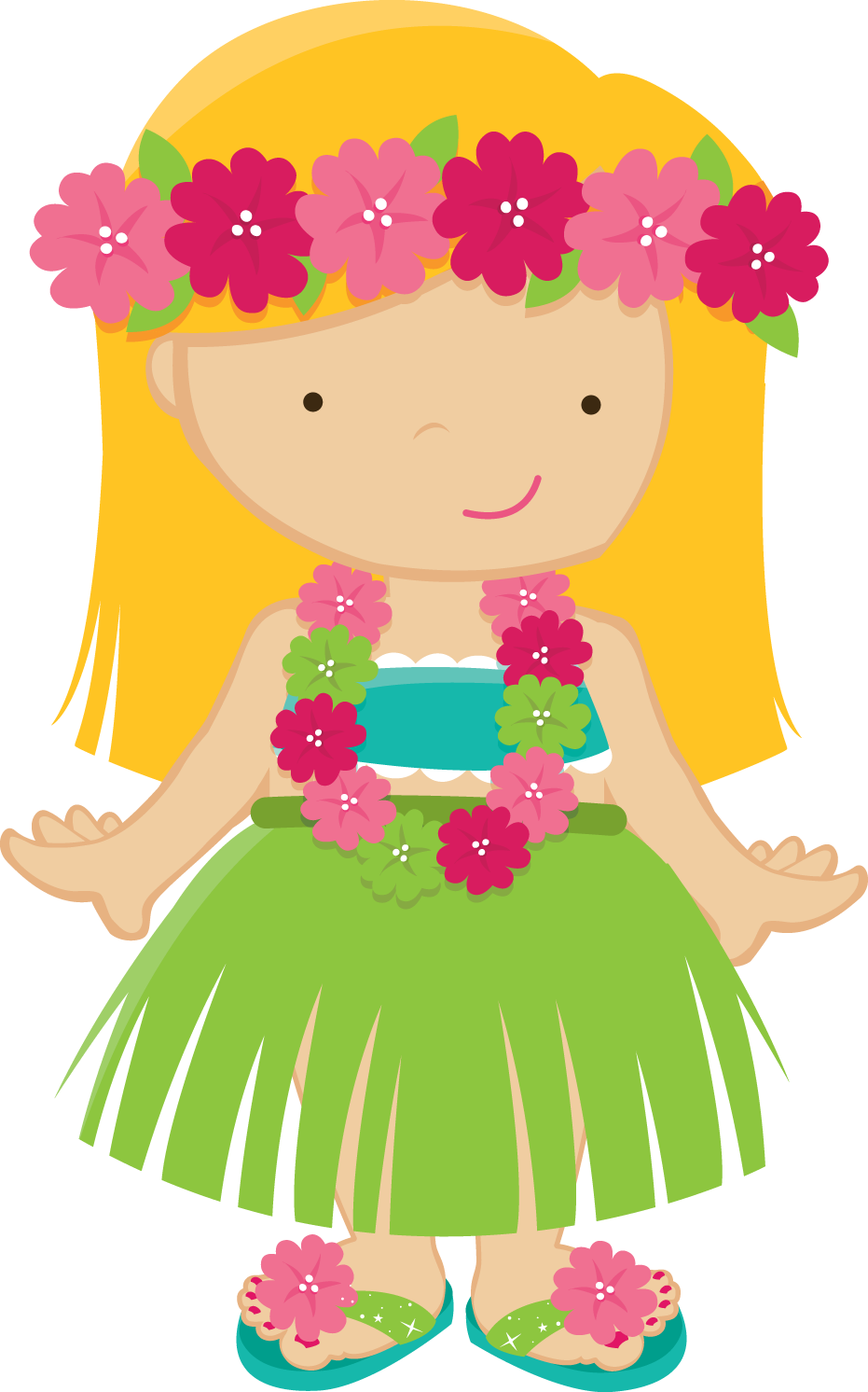 Girl Hawaiian Luau Transparent PNG Image