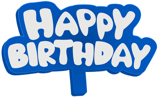 Blue Birthday Transparent PNG Image