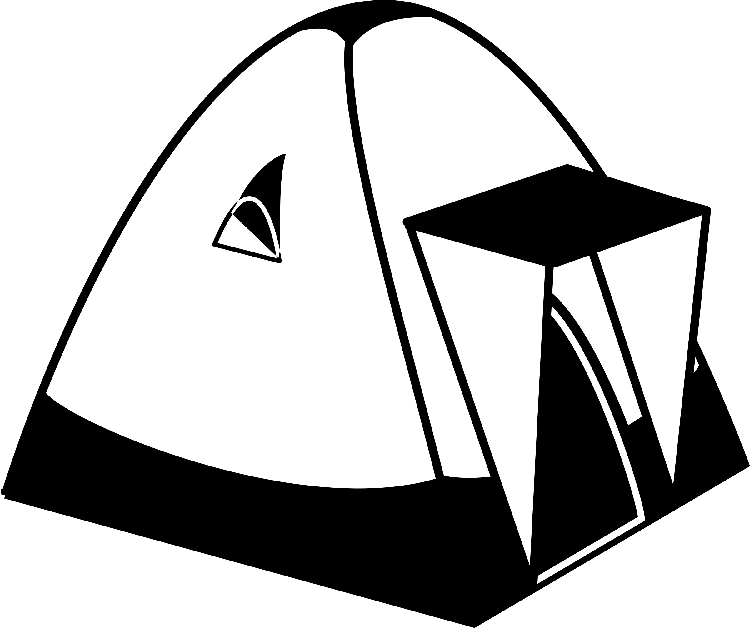 Camp Black Tent Transparent PNG Image