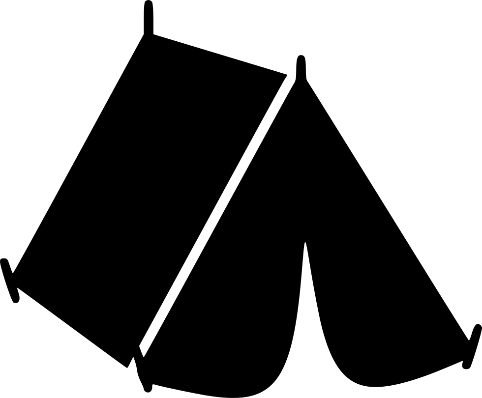 Camp Black Tent Transparent PNG Image