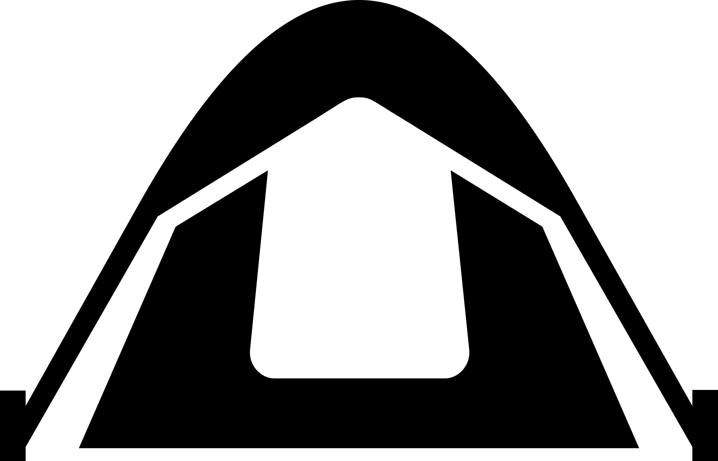 Camp Black Tent Transparent PNG Image