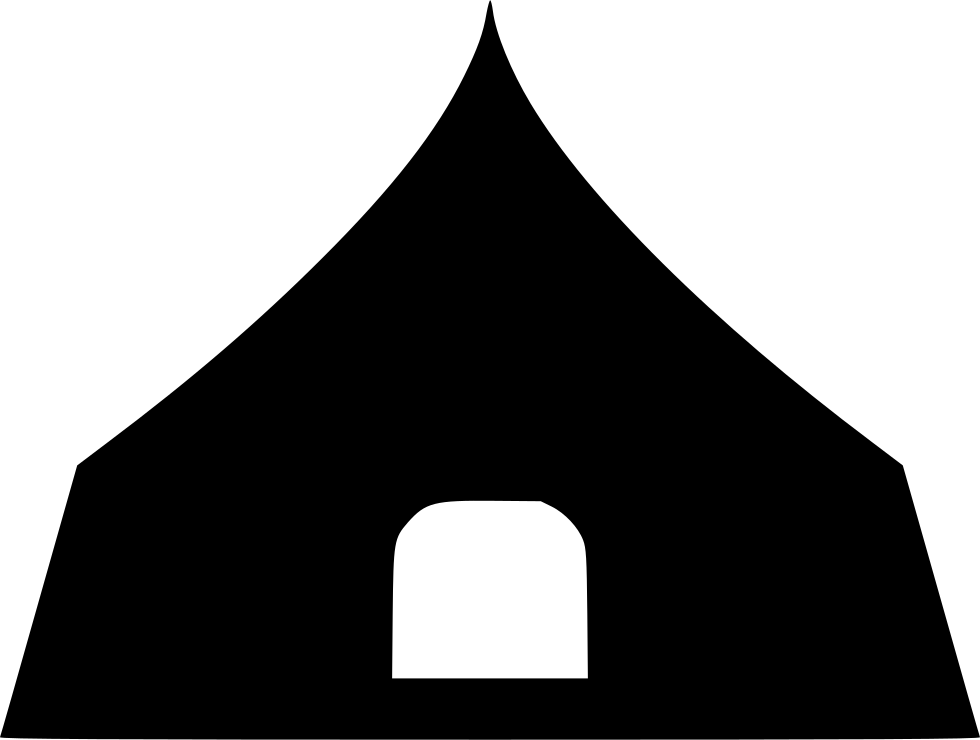 Camp Black Tent Transparent PNG Image