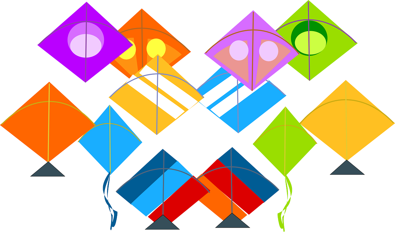 Kite Colorful Transparent PNG Image