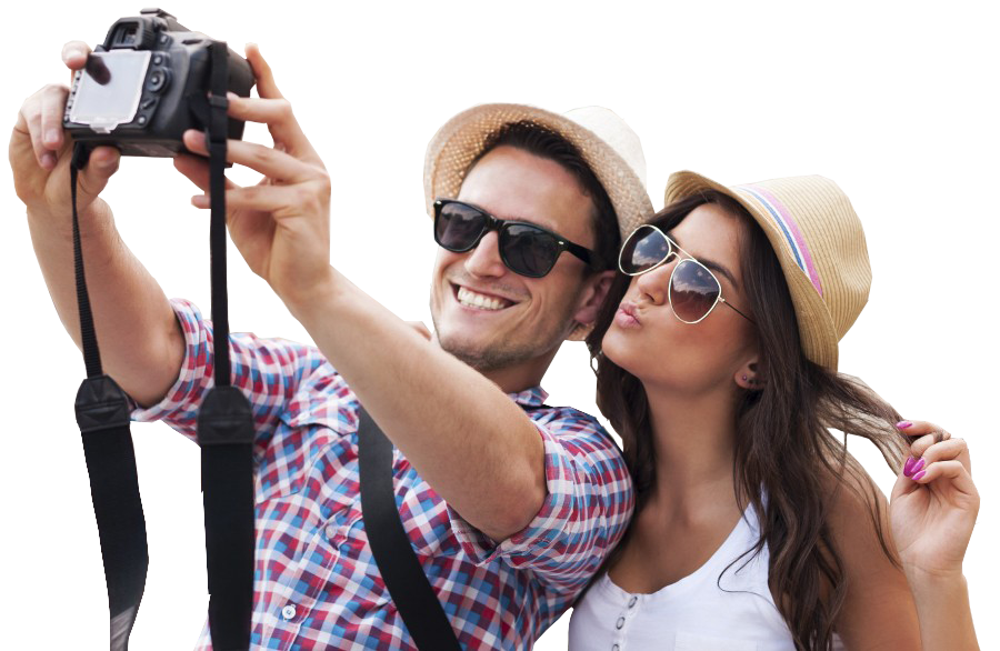Couple Tourist Transparent PNG Image